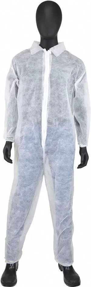 WEST CHESTER PROTECTIVE GEAR 3502/XXL Coverall, 2XL, White, polypropylene,