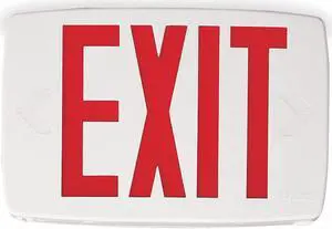 Lithonia Quantum Red Lettering Thermoplastic LED Exit Light LQMSW3R120/277