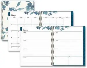 Blue Sky Frosted Weekly/Monthly Planner 11 x 8.5 Bakah Blue 2022 137261