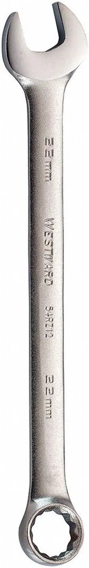 WESTWARD 54RZ12 Combination Wrench,22mm,Metric,Satin