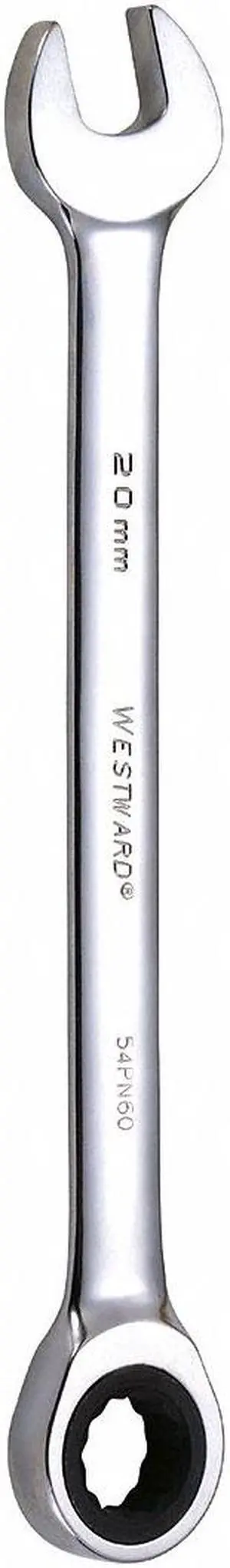 WESTWARD 54PN60 Ratcheting Wrench,Combination,12 pt.20m