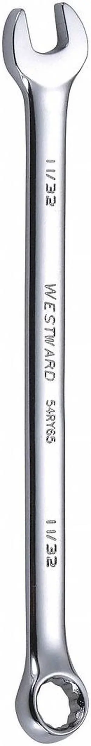 WESTWARD 54RY65 Comb. Wrench,11/32",SAE,Full Polish