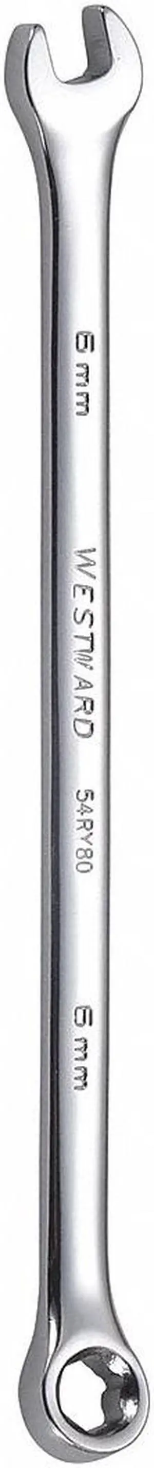 WESTWARD 54RY80 Combination Wrench,6mm,Metric,6 pt.