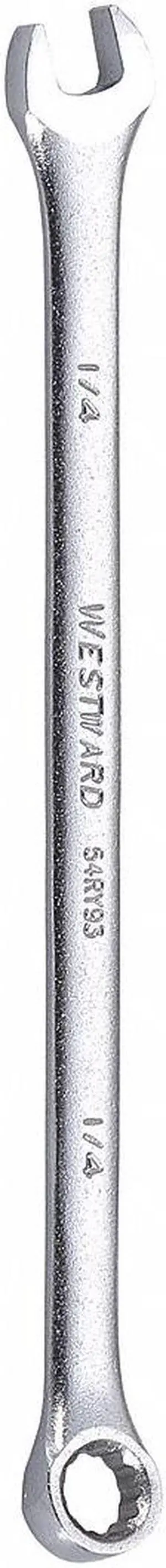 WESTWARD 54RY93 Combination Wrench,1/4",SAE,Satin