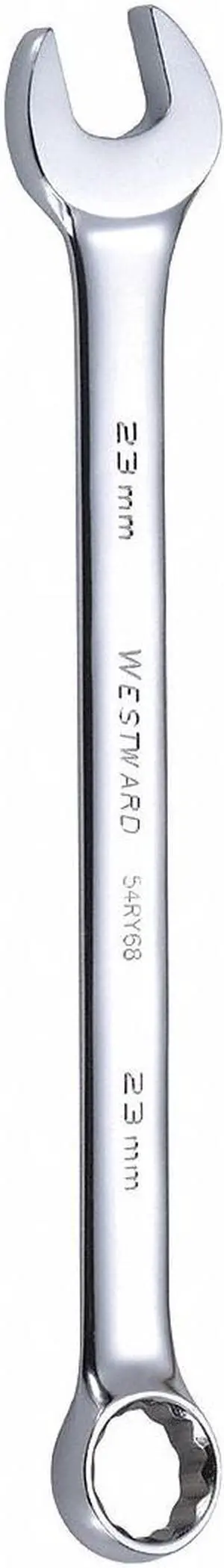 WESTWARD 54RY68 Comb. Wrench,23mm,Metric,Full Polish