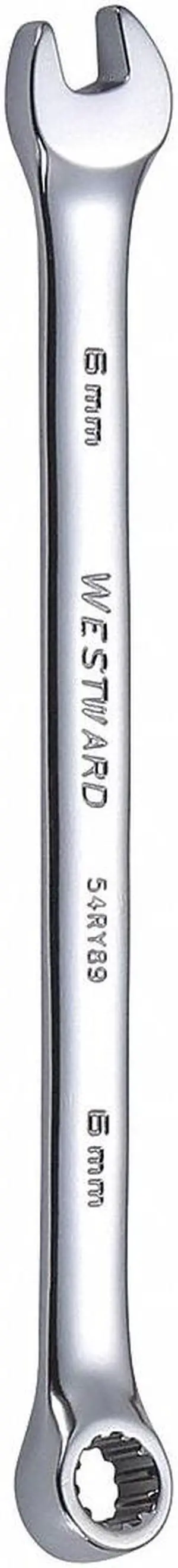 WESTWARD 54RY89 Combination Wrench,6mm,Metric,12 pt.