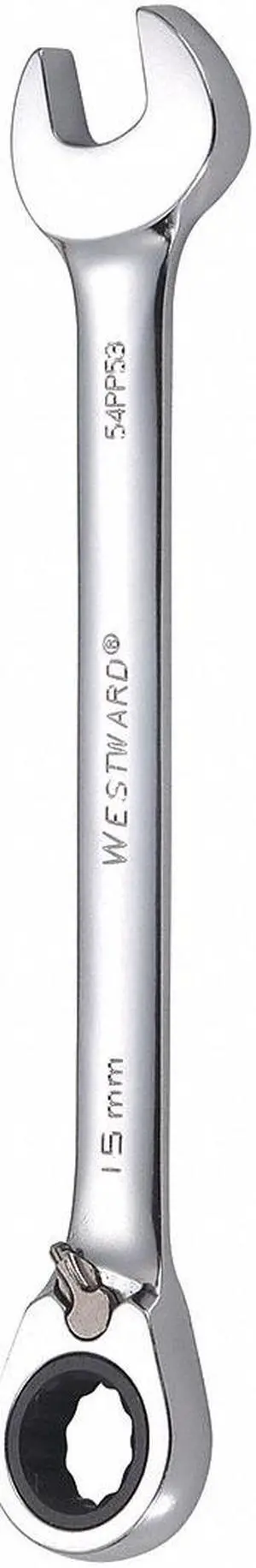 WESTWARD 54PP53 Wrench, Combination, Metric, 15mm