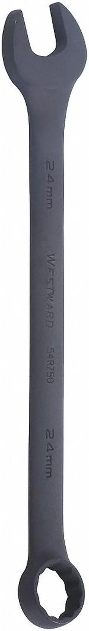 WESTWARD 54RZ50 Comb. Wrench,24mm,Metric,Black Oxide