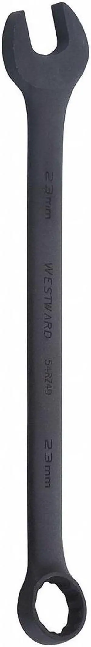 WESTWARD 54RZ49 Comb. Wrench,23mm,Metric,Black Oxide