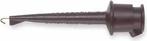 POMONA 3925-0-G/10P Test Clip,300VDC,5A,Black,PK10
