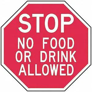 LYLE ST-022-6HA Facility Sign,6 x 6In,WHT/R,AL,ENG,Text