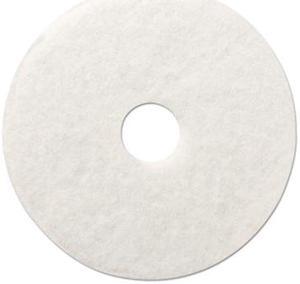 Polishing Floor Pads, 12" Diameter, White, 5/Carton 4012WHI