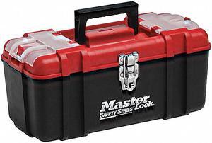 Lockout Tool Box, Unfilled, General Lockout/Tagout, Tool Box, Black, Red