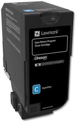 Lexmark 74C10C0 Return Program Toner Cartridge - Cyan