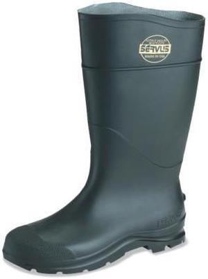 Ct™ Economy Knee Boots, Steel Toe, Size 6, 16 in H, Pvc, Black