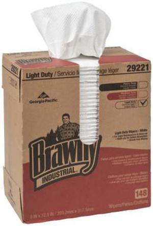 Brawny Industrial  Light-Duty Wipers, White