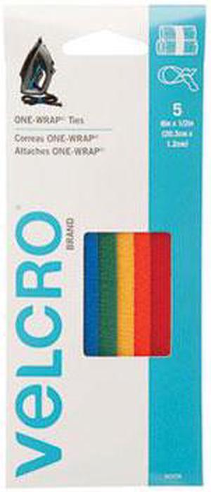 VELCRO Brand One-Wrap 1/2 In. x 8 In. Assorted Hook & Loop Tie (5 Ct.) 90438