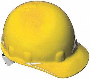 Hard Hat, FrtBrim, NonSlottd, 8Rtcht, Yellow