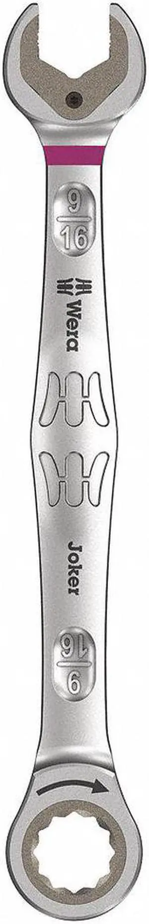 Wera Combo Wrench,Steel,SAE,0 deg.  05073284001