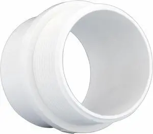 ZORO SELECT 06366 PVC Male Adapter, MNPT x Spigot, 3 in Pipe Size