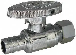 Kissler & Co 1/4-Turn Stop,Straight,1/2 Inx3/8 In HAWA 88-9020