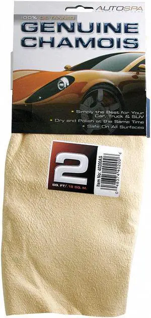 AUTOSPA 40200AS Sheepskin Full Skin Chamois, Beige 2 Sq. Ft.