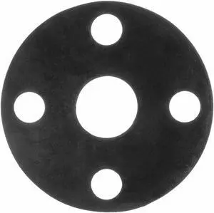 ZORO SELECT BULK-FG-435 Full Face Viton Flange Gasket for 2" Pipe, 1/8" Thick,