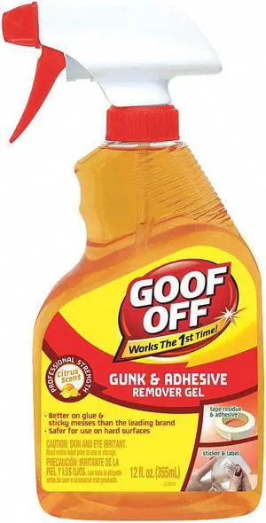 GOOF OFF FG796 Hot Melt Adhesive, Clear, 16 oz, Trigger Spray Bottle