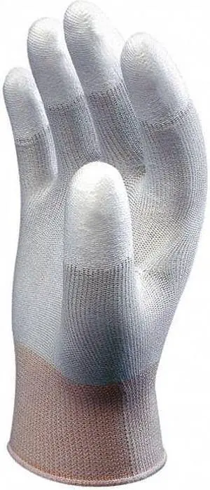 SHOWA BO600-M Coated Gloves, Polyurethane, Smooth, Fingertips, Not Rated