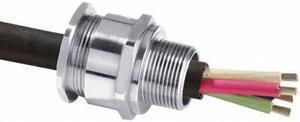 APPLETON ELECTRIC 2016A2F0505 Cable Connector,1/2 in.,Straight,Silver