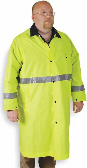 CONDOR 4PCW6 Raincoat,Hi-Vis Lime/Black,M