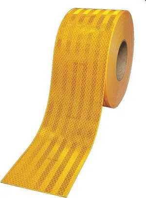 3M 983-71 Conspicuity,Cut,4 In,18 In,Yllw,Railcar
