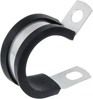 KMC COL1409AL Cable Clamp, Aluminum, 7/8 in Bundle Dia., Black, 25 PK