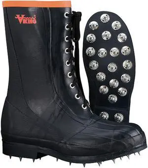Boots, Cleated Sole, Rubber, 14In, 9, PR VW56-9
