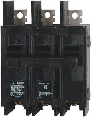SIEMENS BQ3B040 Miniature Circuit Breaker, 40 A, 240V AC, 3 Pole, Bolt On
