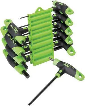 Greenlee 52041113 10-Piece T-Handle Hex Key Driver Set