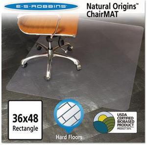 ES Robbins Natural Origins Chair Mat For Hard Floors 36 x 48 Clear 143007