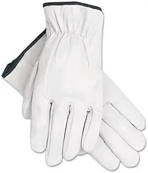 Memphis Grain Goatskin Driver Gloves White Extra-Large 12 Pairs 3601XL