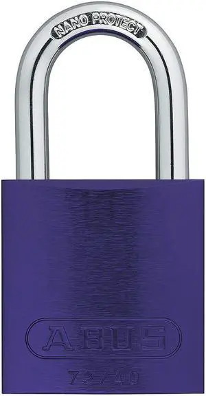 ABUS 72/40 KAx12 Purple Lockout Padlock,KA,Purple,1-1/2"H,PK12