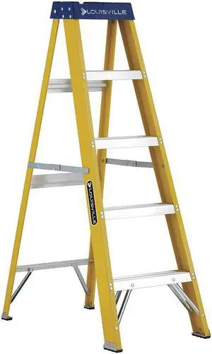 LOUISVILLE FS2005 5 ft Fiberglass Stepladder, 250 lb Capacity