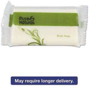 Pure & Natural Body & Facial Soap, 1.5 oz, Fresh Scent, White, 500/Carton
