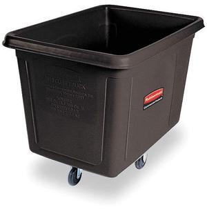 RUBBERMAID FG460800BLA Cube Truck,5/16 cu. yd.,300lb. Cap,Black