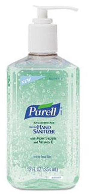 Instant Hand Sanitizer w/Aloe, 12oz. Pump Bottle