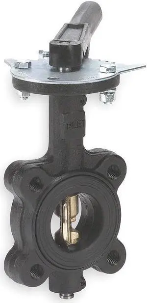 MILWAUKEE VALVE ML222V 3 Butterfly Valve,Lug,3 In,CI,Viton Liner