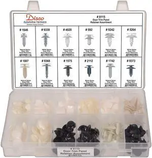 ZORO SELECT 8115 Panel Retainer Assortment,120 Pc