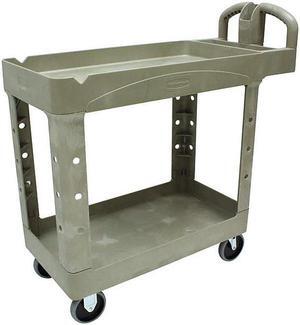 RUBBERMAID COMMERCIAL FG450088BEIG Utility Cart with Deep Lipped Plastic