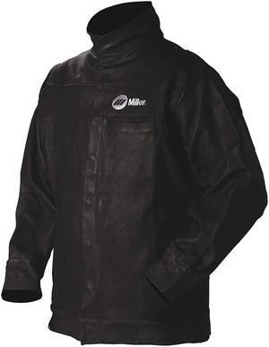 MILLER ELECTRIC 231092 Leather Jacket,Black,Pigskin Leather,2XL