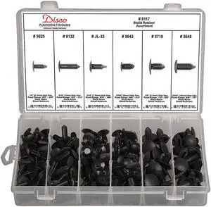 ZORO SELECT 8117 Shield Retainer Assortment,210 Pc