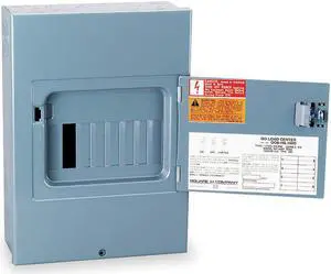 SQUARE D QO612L100DF Load Center, 6 Spaces, 100A Amps, 120/240V AC