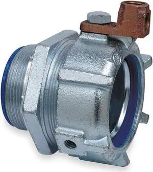 ABB 5335GR Conduit Fitting Grounding Connector, 1-1/4 in, Threaded, Steel,